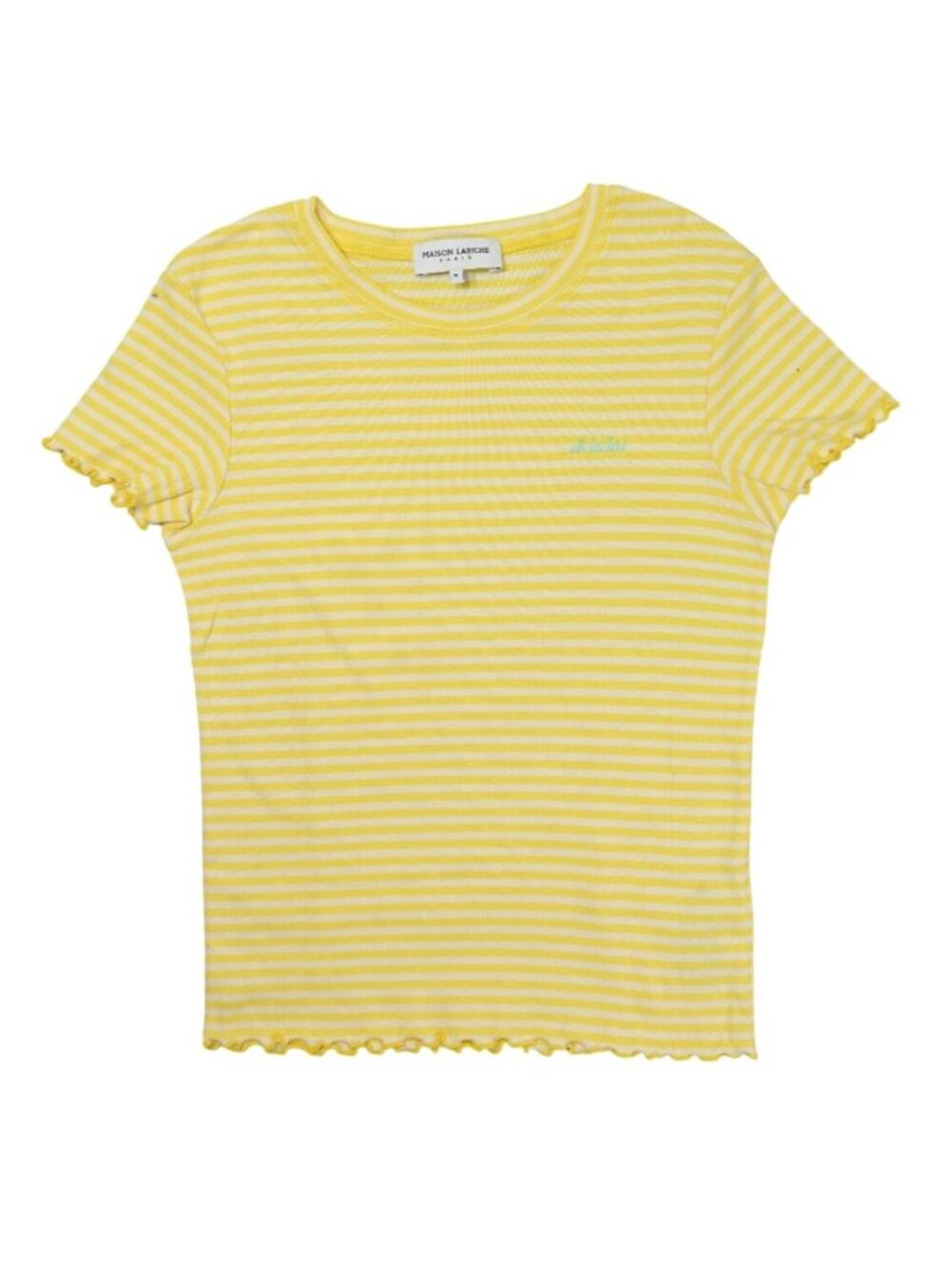 Maison Labiche Baby Tee in Yellow Stripe